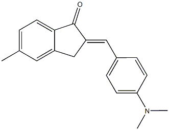 2-[4-(dimethylamino)benzylidene]-5-methyl-1-indanone 구조식 이미지