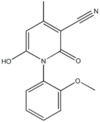 6-hydroxy-1-(2-methoxyphenyl)-4-methyl-2-oxo-1,2-dihydro-3-pyridinecarbonitrile 구조식 이미지