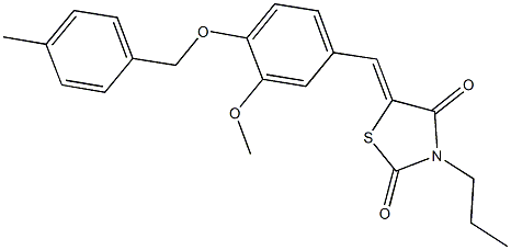 5-{3-methoxy-4-[(4-methylbenzyl)oxy]benzylidene}-3-propyl-1,3-thiazolidine-2,4-dione Structure