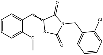 3-(2-chlorobenzyl)-5-(2-methoxybenzylidene)-1,3-thiazolidine-2,4-dione Structure