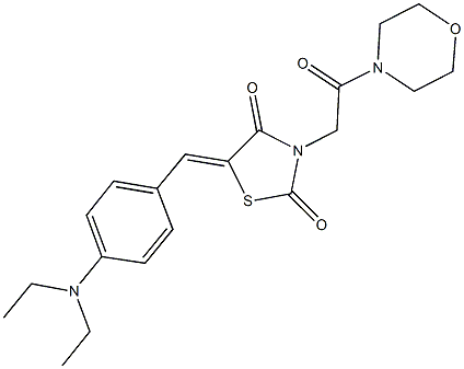 5-[4-(diethylamino)benzylidene]-3-[2-(4-morpholinyl)-2-oxoethyl]-1,3-thiazolidine-2,4-dione Structure