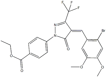 ethyl 4-[4-(2-bromo-4,5-dimethoxybenzylidene)-5-oxo-3-(trifluoromethyl)-4,5-dihydro-1H-pyrazol-1-yl]benzoate 구조식 이미지