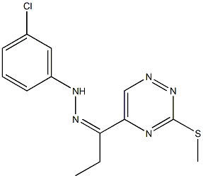 1-[3-(methylsulfanyl)-1,2,4-triazin-5-yl]-1-propanone (3-chlorophenyl)hydrazone Structure