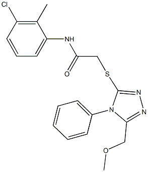 N-(3-chloro-2-methylphenyl)-2-{[5-(methoxymethyl)-4-phenyl-4H-1,2,4-triazol-3-yl]sulfanyl}acetamide Structure