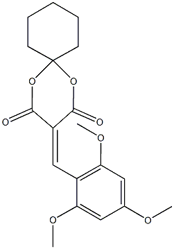 3-(2,4,6-trimethoxybenzylidene)-1,5-dioxaspiro[5.5]undecane-2,4-dione Structure