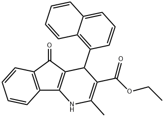 ethyl 2-methyl-4-(1-naphthyl)-5-oxo-4,5-dihydro-1H-indeno[1,2-b]pyridine-3-carboxylate Structure