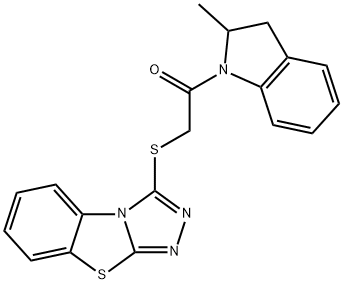 3-{[2-(2-methyl-2,3-dihydro-1H-indol-1-yl)-2-oxoethyl]sulfanyl}[1,2,4]triazolo[3,4-b][1,3]benzothiazole Structure