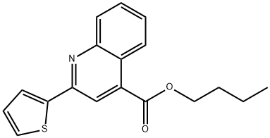 butyl 2-(2-thienyl)-4-quinolinecarboxylate 구조식 이미지