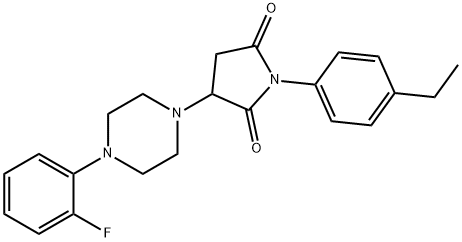 1-(4-ethylphenyl)-3-[4-(2-fluorophenyl)piperazin-1-yl]pyrrolidine-2,5-dione 구조식 이미지