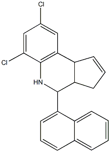 6,8-dichloro-4-(1-naphthyl)-3a,4,5,9b-tetrahydro-3H-cyclopenta[c]quinoline 구조식 이미지