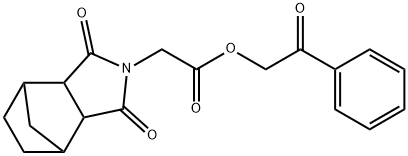 2-oxo-2-phenylethyl (3,5-dioxo-4-azatricyclo[5.2.1.0~2,6~]dec-4-yl)acetate 구조식 이미지