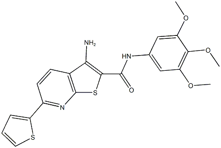 3-amino-6-thien-2-yl-N-(3,4,5-trimethoxyphenyl)thieno[2,3-b]pyridine-2-carboxamide 구조식 이미지