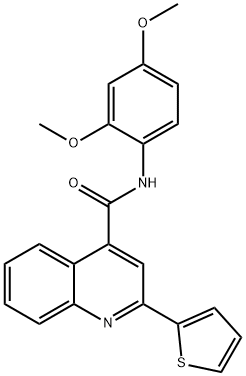 N-(2,4-dimethoxyphenyl)-2-(2-thienyl)-4-quinolinecarboxamide 구조식 이미지
