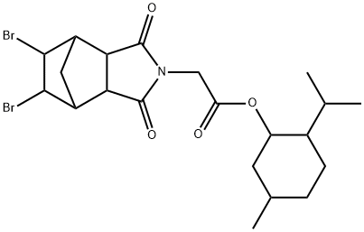2-isopropyl-5-methylcyclohexyl (8,9-dibromo-3,5-dioxo-4-azatricyclo[5.2.1.0~2,6~]dec-4-yl)acetate 구조식 이미지
