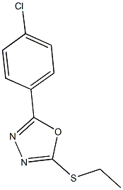 5-(4-chlorophenyl)-1,3,4-oxadiazol-2-yl ethyl sulfide Structure