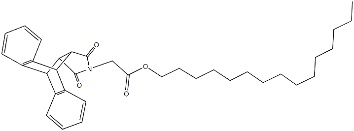 pentadecyl (16,18-dioxo-17-azapentacyclo[6.6.5.0~2,7~.0~9,14~.0~15,19~]nonadeca-2,4,6,9,11,13-hexaen-17-yl)acetate 구조식 이미지