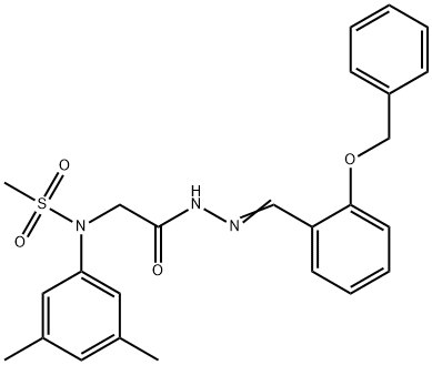 N-(2-{2-[2-(benzyloxy)benzylidene]hydrazino}-2-oxoethyl)-N-(3,5-dimethylphenyl)methanesulfonamide Structure