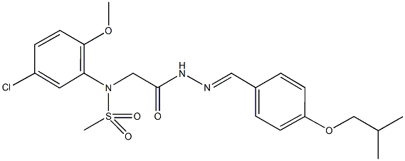 N-(5-chloro-2-methoxyphenyl)-N-{2-[2-(4-isobutoxybenzylidene)hydrazino]-2-oxoethyl}methanesulfonamide Structure