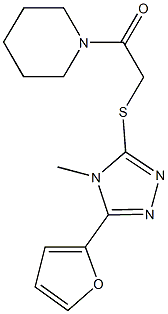 5-(2-furyl)-4-methyl-4H-1,2,4-triazol-3-yl 2-oxo-2-(1-piperidinyl)ethyl sulfide Structure