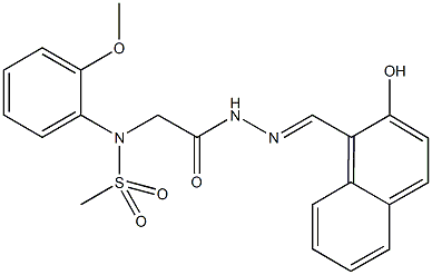 N-(2-{2-[(2-hydroxy-1-naphthyl)methylene]hydrazino}-2-oxoethyl)-N-(2-methoxyphenyl)methanesulfonamide Structure