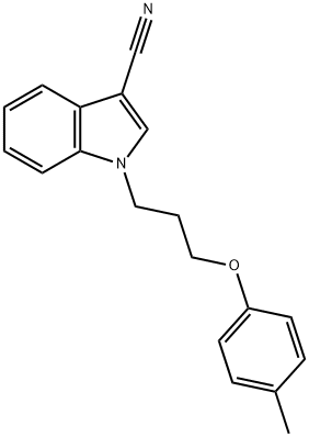 1-[3-(4-methylphenoxy)propyl]-1H-indole-3-carbonitrile Structure