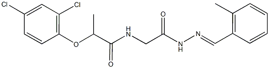 2-(2,4-dichlorophenoxy)-N-{2-[2-(2-methylbenzylidene)hydrazino]-2-oxoethyl}propanamide 구조식 이미지