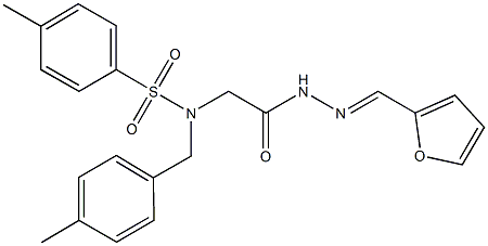 N-{2-[2-(2-furylmethylene)hydrazino]-2-oxoethyl}-4-methyl-N-(4-methylbenzyl)benzenesulfonamide 구조식 이미지