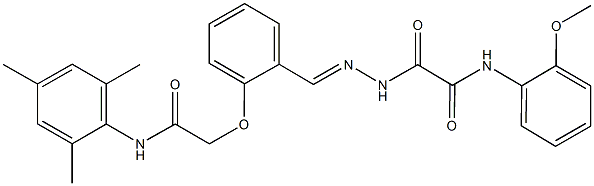 2-(2-{2-[2-(mesitylamino)-2-oxoethoxy]benzylidene}hydrazino)-N-(2-methoxyphenyl)-2-oxoacetamide 구조식 이미지