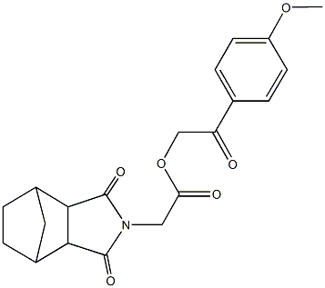 2-(4-methoxyphenyl)-2-oxoethyl (3,5-dioxo-4-azatricyclo[5.2.1.0~2,6~]dec-4-yl)acetate Structure