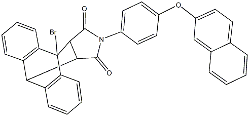 1-bromo-17-[4-(2-naphthyloxy)phenyl]-17-azapentacyclo[6.6.5.0~2,7~.0~9,14~.0~15,19~]nonadeca-2,4,6,9,11,13-hexaene-16,18-dione Structure