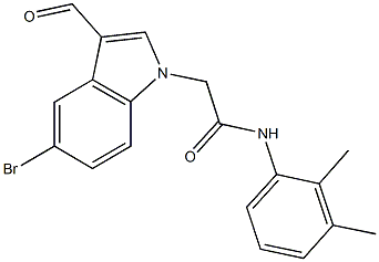 2-(5-bromo-3-formyl-1H-indol-1-yl)-N-(2,3-dimethylphenyl)acetamide Structure
