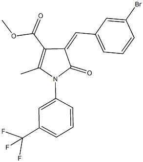 methyl 4-(3-bromobenzylidene)-2-methyl-5-oxo-1-[3-(trifluoromethyl)phenyl]-4,5-dihydro-1H-pyrrole-3-carboxylate Structure