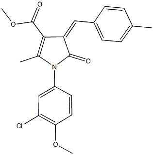 methyl 1-(3-chloro-4-methoxyphenyl)-2-methyl-4-(4-methylbenzylidene)-5-oxo-4,5-dihydro-1H-pyrrole-3-carboxylate Structure