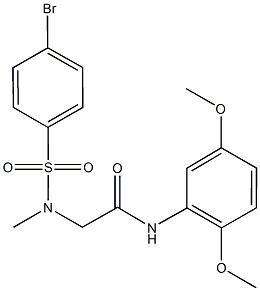 2-[[(4-bromophenyl)sulfonyl](methyl)amino]-N-(2,5-dimethoxyphenyl)acetamide Structure