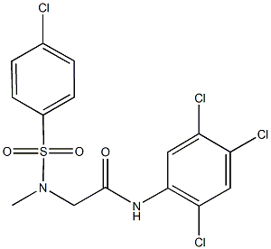 2-[[(4-chlorophenyl)sulfonyl](methyl)amino]-N-(2,4,5-trichlorophenyl)acetamide 구조식 이미지