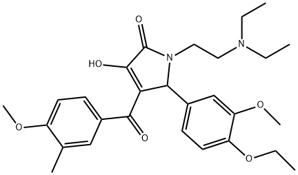 1-[2-(diethylamino)ethyl]-5-(4-ethoxy-3-methoxyphenyl)-3-hydroxy-4-(4-methoxy-3-methylbenzoyl)-1,5-dihydro-2H-pyrrol-2-one Structure