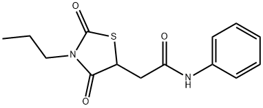 2-(2,4-dioxo-3-propyl-1,3-thiazolidin-5-yl)-N-phenylacetamide Structure