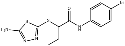 2-[(5-amino-1,3,4-thiadiazol-2-yl)sulfanyl]-N-(4-bromophenyl)butanamide Structure