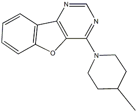 4-(4-methyl-1-piperidinyl)[1]benzofuro[3,2-d]pyrimidine Structure