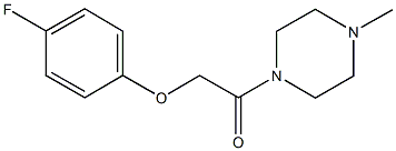 4-fluorophenyl 2-(4-methyl-1-piperazinyl)-2-oxoethyl ether 구조식 이미지