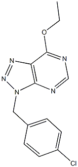 3-(4-chlorobenzyl)-7-ethoxy-3H-[1,2,3]triazolo[4,5-d]pyrimidine 구조식 이미지