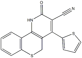 2-oxo-4-(2-thienyl)-1,5-dihydro-2H-thiochromeno[4,3-b]pyridine-3-carbonitrile Structure