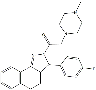 3-(4-fluorophenyl)-2-[(4-methylpiperazin-1-yl)acetyl]-3,3a,4,5-tetrahydro-2H-benzo[g]indazole Structure