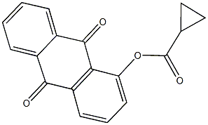 9,10-dioxo-9,10-dihydro-1-anthracenyl cyclopropanecarboxylate 구조식 이미지