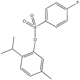 2-isopropyl-5-methylphenyl 4-fluorobenzenesulfonate Structure