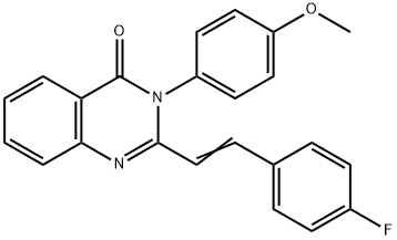 2-[2-(4-fluorophenyl)vinyl]-3-(4-methoxyphenyl)-4(3H)-quinazolinone 구조식 이미지