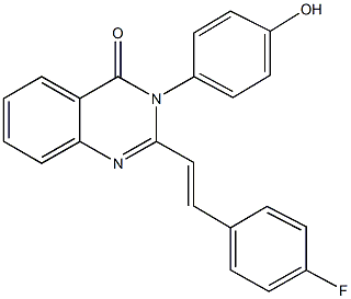 2-[2-(4-fluorophenyl)vinyl]-3-(4-hydroxyphenyl)-4(3H)-quinazolinone Structure