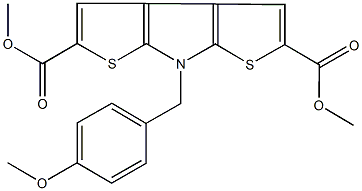 dimethyl 7-(4-methoxybenzyl)-7H-dithieno[2,3-b:3,2-d]pyrrole-2,5-dicarboxylate Structure