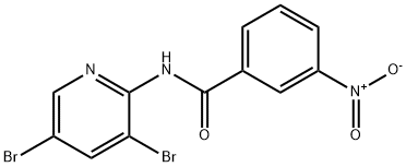 N-(3,5-dibromo-2-pyridinyl)-3-nitrobenzamide 구조식 이미지