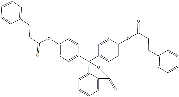 4-(3-oxo-1-{4-[(3-phenylpropanoyl)oxy]phenyl}-1,3-dihydro-2-benzofuran-1-yl)phenyl 3-phenylpropanoate 구조식 이미지